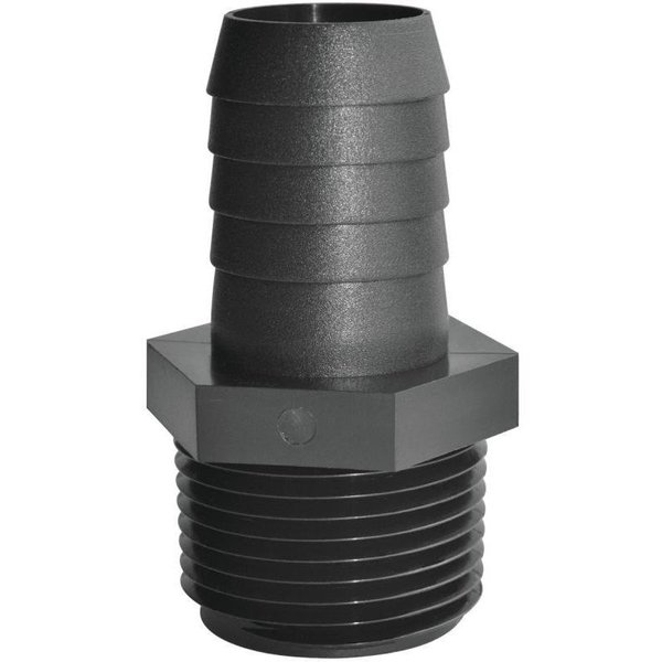 Green Leaf Adapter, 34 in, MPT x Hose Barb, Polypropylene A3434P